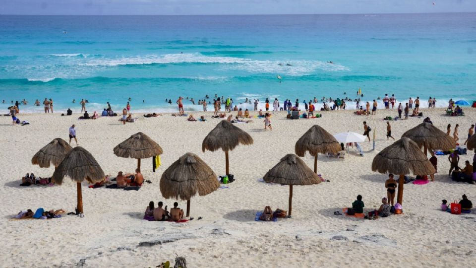 Aspectos de playa en Quintana Roo.