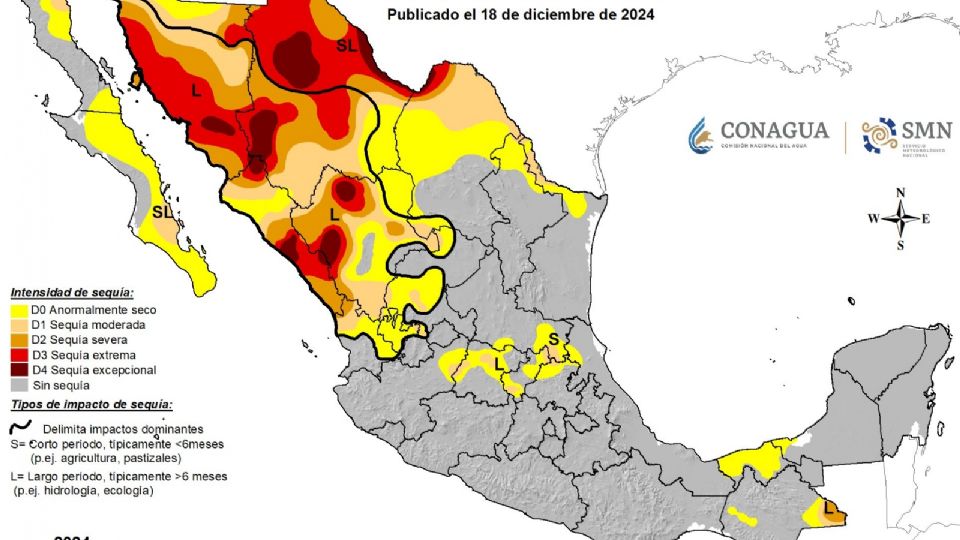 El Monitor de Sequía de la Conagua reporta que tres municipios de Nuevo León enfrentarán sequía moderada al cierre de 2024, mientras que siete más tienen condiciones anormalmente secas.