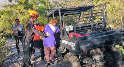 Rescatan a mujer de 66 años tras caída en el Cerro de la Silla