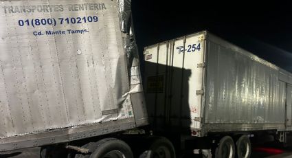 Tren impacta a tráiler y parte la caja en Guadalupe