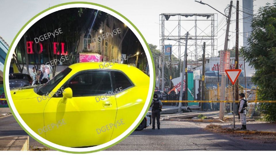 El hombre ejecutado viajaba en un vehículo amarillo.