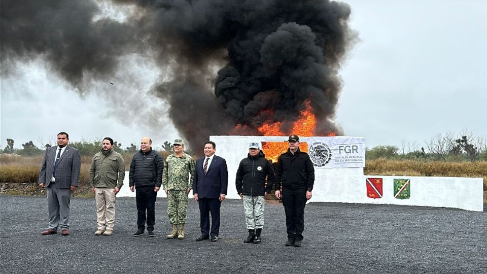 La incineración se llevó a cabo en la Séptima Zona Militar