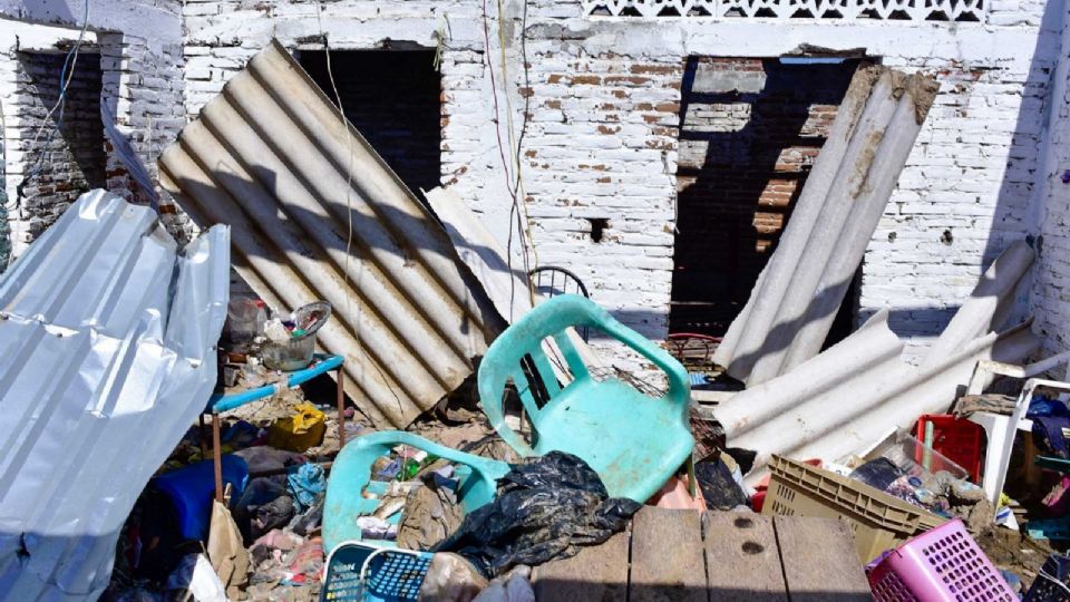 Decenas de casas del poblado de San Isidro a las afueras del municipio de Acapulco fueron destruidas.