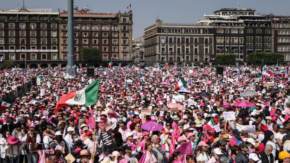 La Marcha por la democracia se llevó a cabo el domingo 18 de febrero.