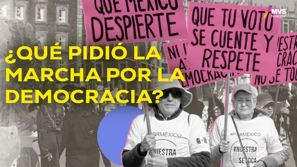 ¿Qué pidió la marcha por la democracia?