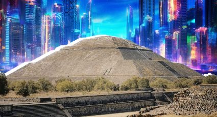 Así se verían las pirámides de Teotihuacán en el 2100, según la inteligencia artificial