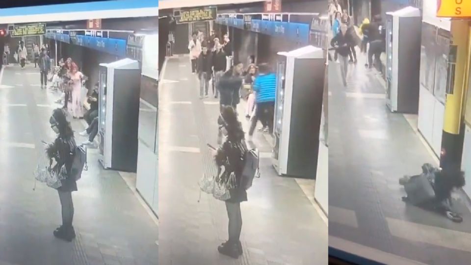 Ataque a mujeres en Metro de Barcelona.