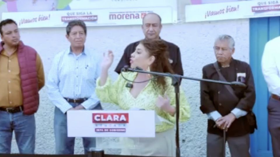 Clara Brugada Molina, candidata a jefa de Gobierno por la coalición “Sigamos Haciendo Historia”, conformada por Morena, PT y PVEM.