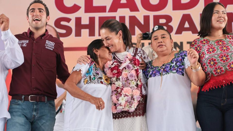 Claudia Sheinbaum fue declarada 'hermana mayor' por dignatario de los pueblos mayas de Quintana Roo.