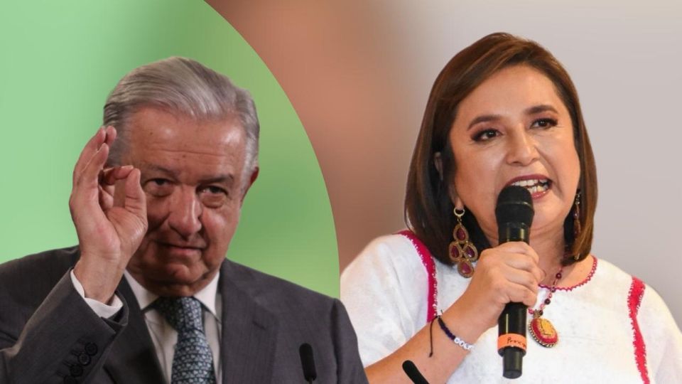 Andrés Manuel López Obrador, presidente del país y Xóchitl Gálvez, candidata presidencial por la coalición Fuerza y Corazón por México.