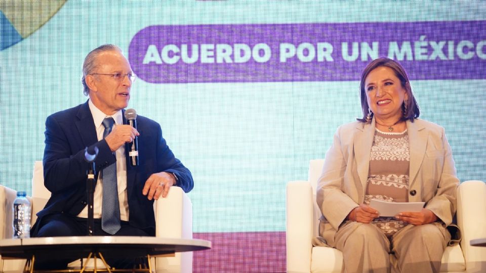 Xóchitl Gálvez, candidata de Fuerza y Corazón por México, se reunió con empresarios de la Coparmex.