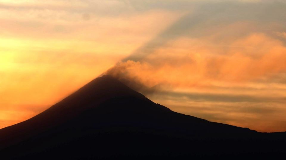 Vista del volcán Popocatépetl.