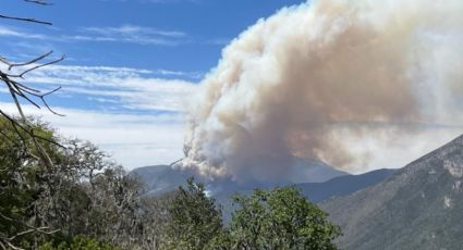 Combaten incendio forestal en municipio de General Zaragoza