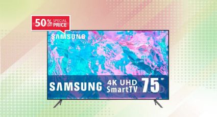 Walmart vende pantalla Samsung 4K de 75" con 13 mil pesos de descuento y hasta 20 MSI