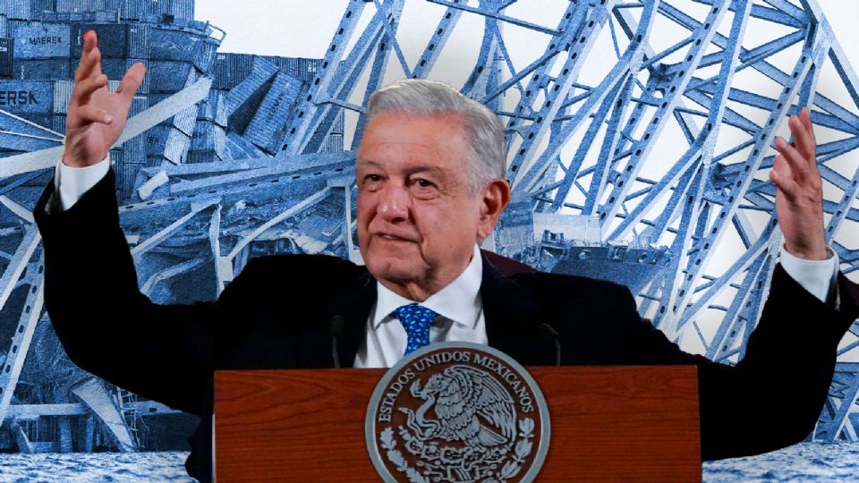 Andrés Manuel López Obrador habló sobre el derrumbe de un puente en Baltimore, EU.