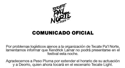 Pa'l Norte 2024: ¿Qué pasó con Kendrick Lamar y su cancelación en el festival?