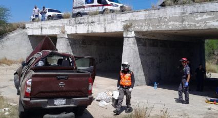 Volcadura sobre carretera China-Méndez deja a 4 lesionados