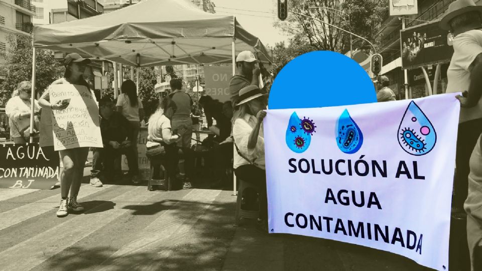 Agua contaminada en la Benito Juárez.