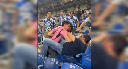 Manchan pleitos en las gradas del BBVA partido entre el Inter y Rayados