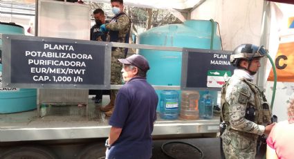 Marina brinda apoyo a la población ante contaminación de agua en la Alcaldía Benito Juárez