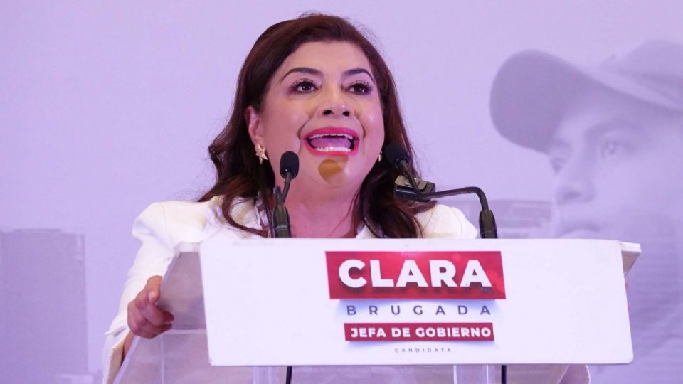 Clara Brugada, candidata a Jefa de Gobierno, durante la Estrategia de Seguridad.