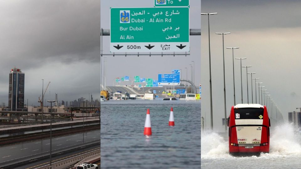 Las lluvias mostraron un escenario caótico en Dubái.