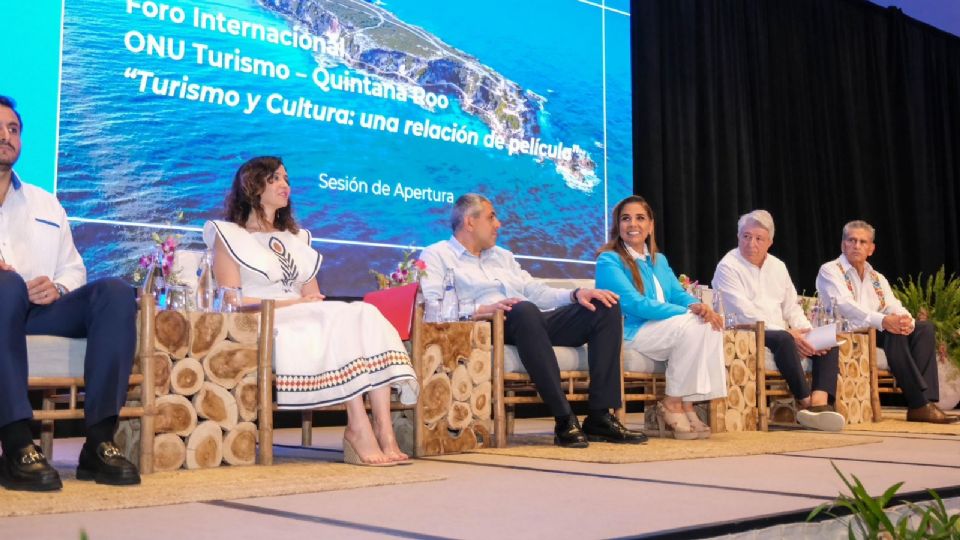 Mara Lezama da bienvenida a Zurab Pololikashvili, Secretario General de la ONU Turismo.