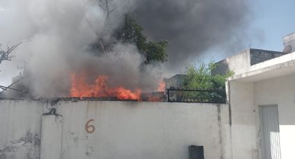 Incendio en vivienda pone en peligro a vecinos de la colonia Obrera