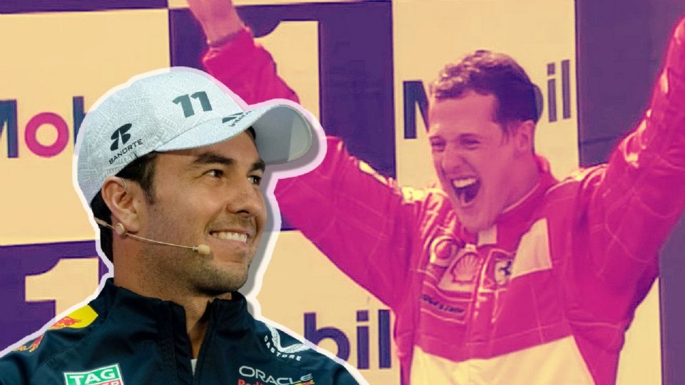 Checo Pérez y Michael Schumacher.