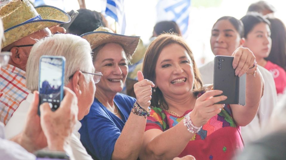 Xóchitl Gálvez, candidata presidencial de PRI, PAN y PRD.