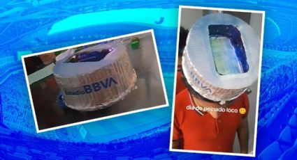 Niño se hace viral con "sombrero loco" del Estadio de Rayados
