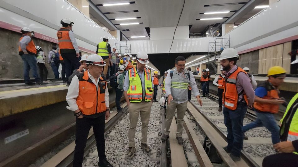 Detallan avance de trabajos en la Línea 1 del Metro.