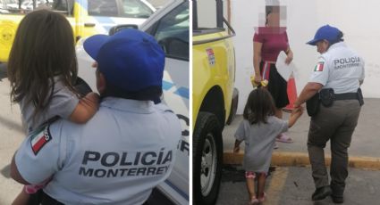 Policía de Monterrey encuentra a niña de tres años en plaza de la colonia Industrial