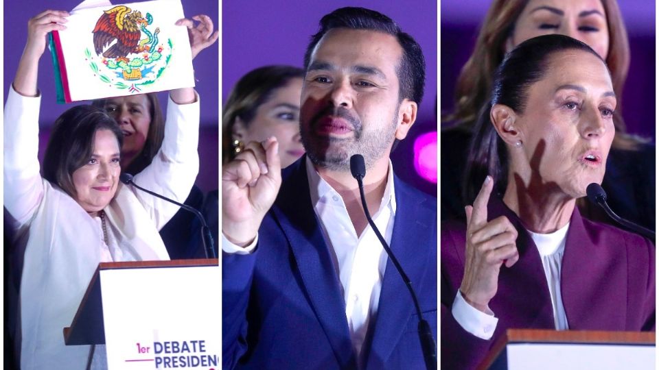 ¿Qué dijo Claudia Sheinbaum, Xóchitl Gálvez y Jorge Máynez al finalizar el primer debate presidencial?