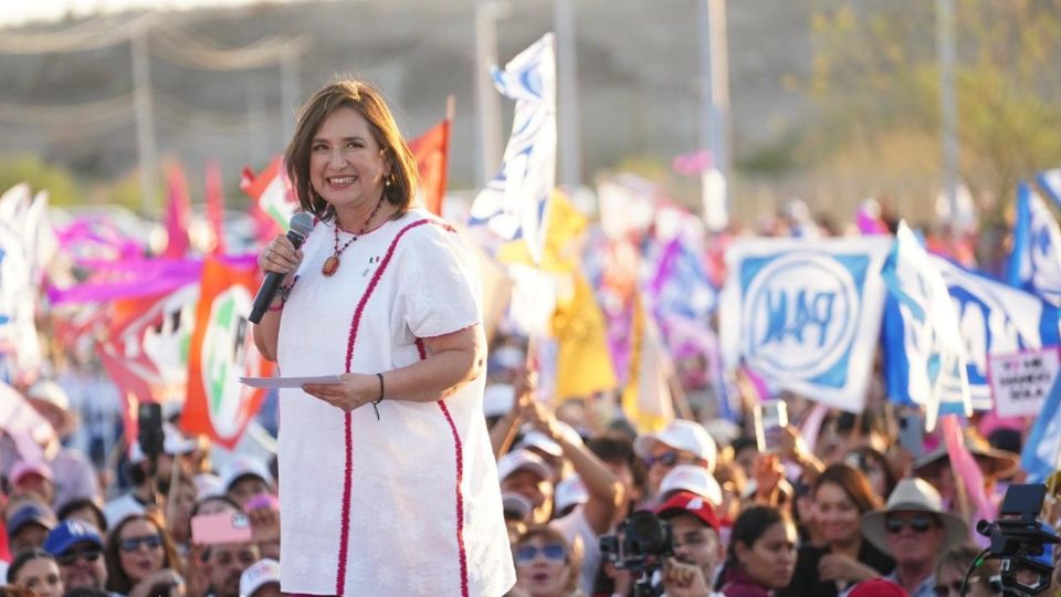 Xóchitl Gálvez, candidata presidencial de PAN, PRI y PRD.