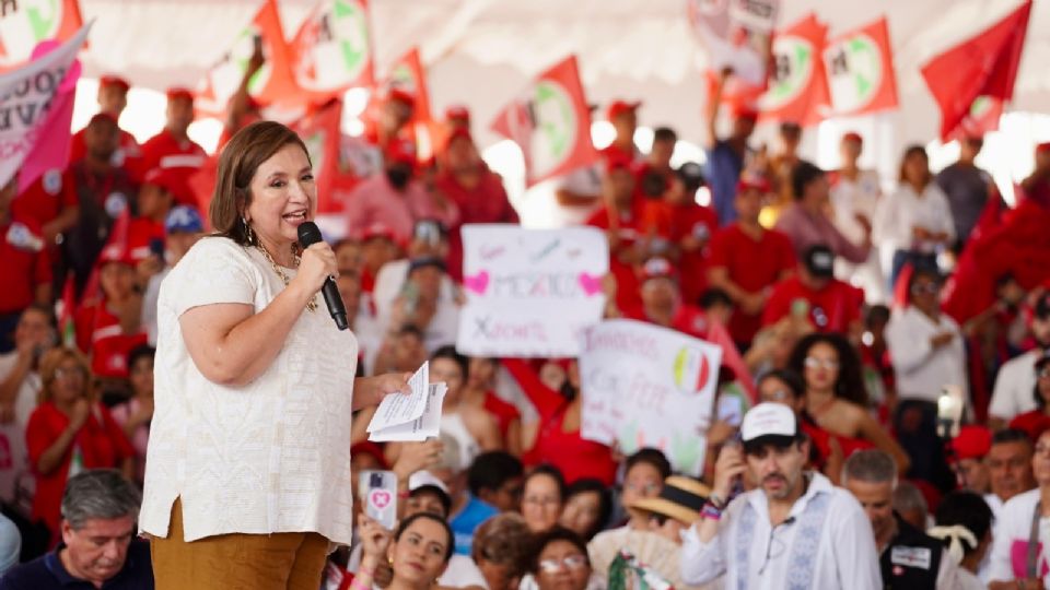 Xóchitl Gálvez, candidata de PRI, PAN y PRD a la presidencia.