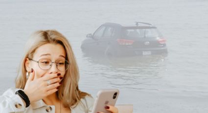 El mar de Boca del Río, Veracruz, amanece con una camioneta varada | FOTOS