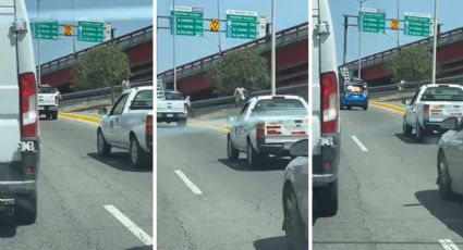 ¡Se armaron los riscazos! Pelean a pedradas en Morones Prieto de Monterrey