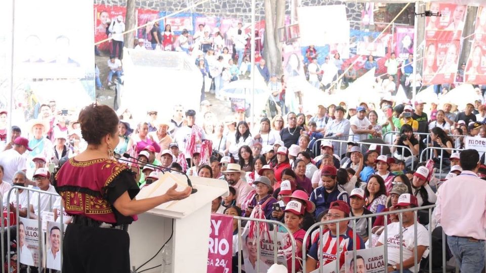 Clara Brugada, candidata a la Jefatura de Gobierno por la coalición 'Sigamos Haciendo Historia'.