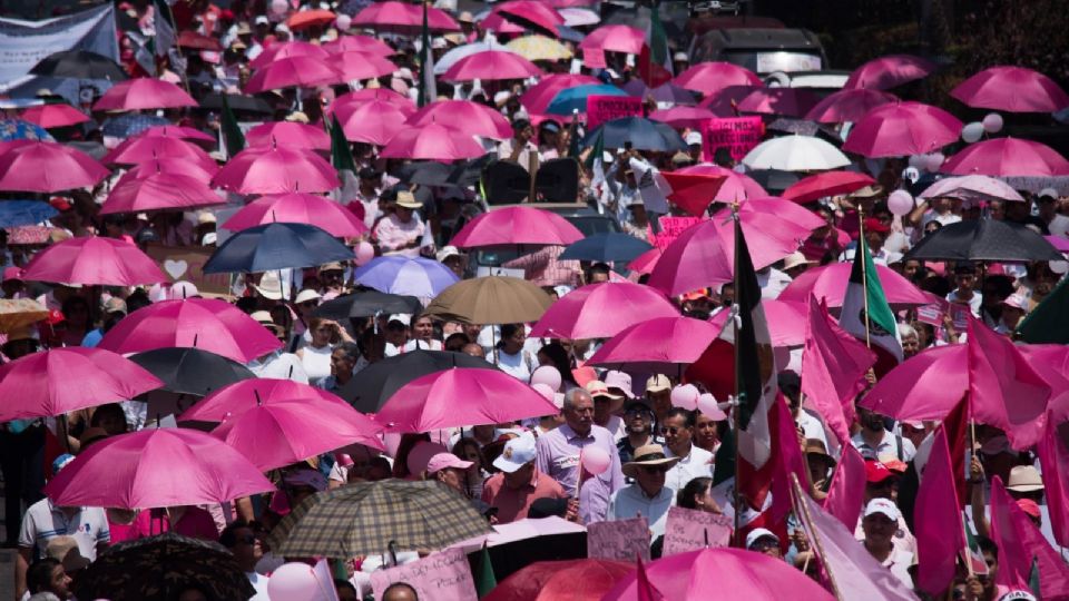 Marea Rosa, Zócalo capitalino.