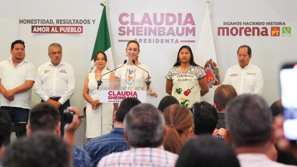 Claudia Sheinbaum, candidata presidencial de Morena, PT y PVEM.