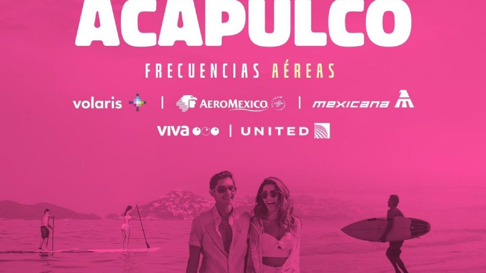 Acapulco fortalece su conexión aérea con vuelos nacionales e internacionales.