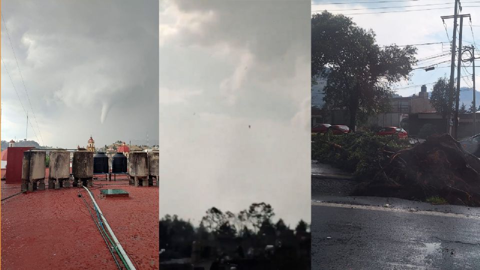 Inusual tornado en Toluca.