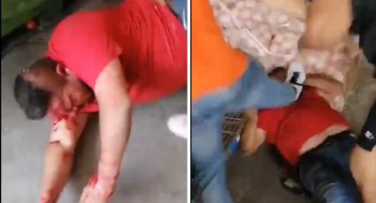 Golpean violentamente a comerciantes en mercado de abastos | Video