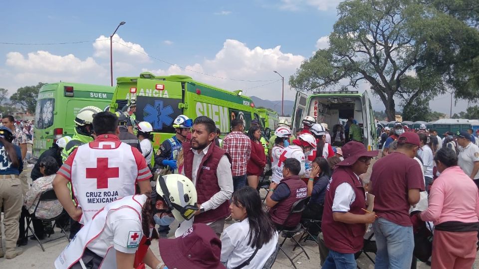 Cae carpa en acto de campaña de Morena, en Xonacatlán, Edomex.