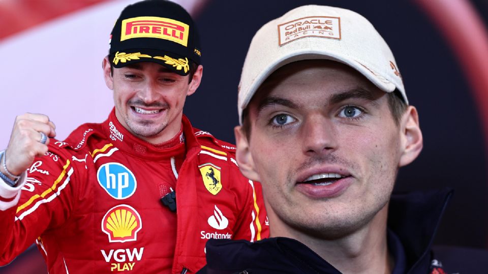 Charles Leclerc le pisa los talones a Max Verstappen.