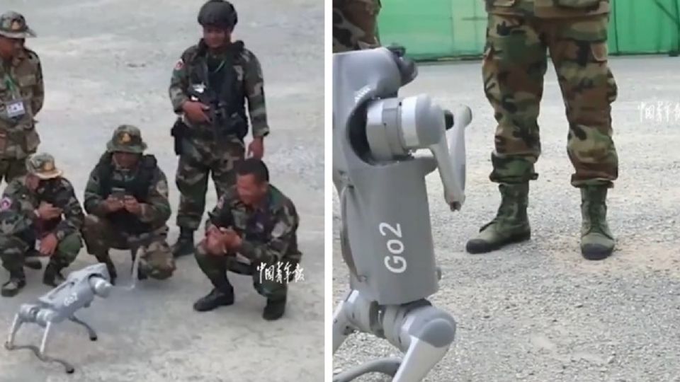 Perros robot chinos son presentados por el ejército y causan sensación por su letalidad.