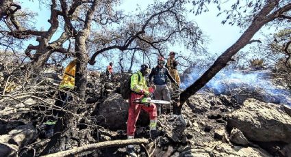 Lluvia ayuda a sofocar incendios forestales en sierras de Nuevo León