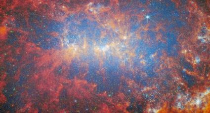 Galaxia sometida a brote espacial que captó el Telescopio Espacial James Webb