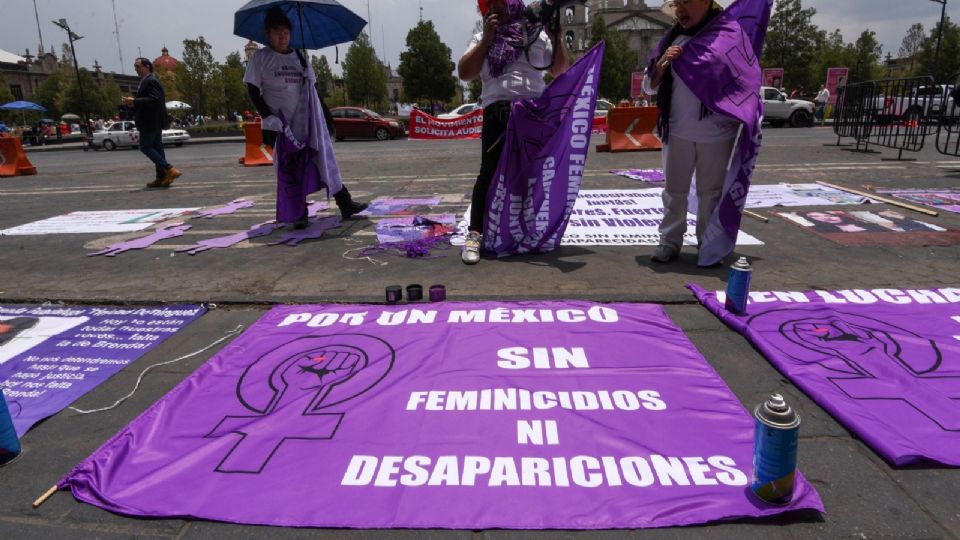 Protesta para exigir justicia por feminicidio.
